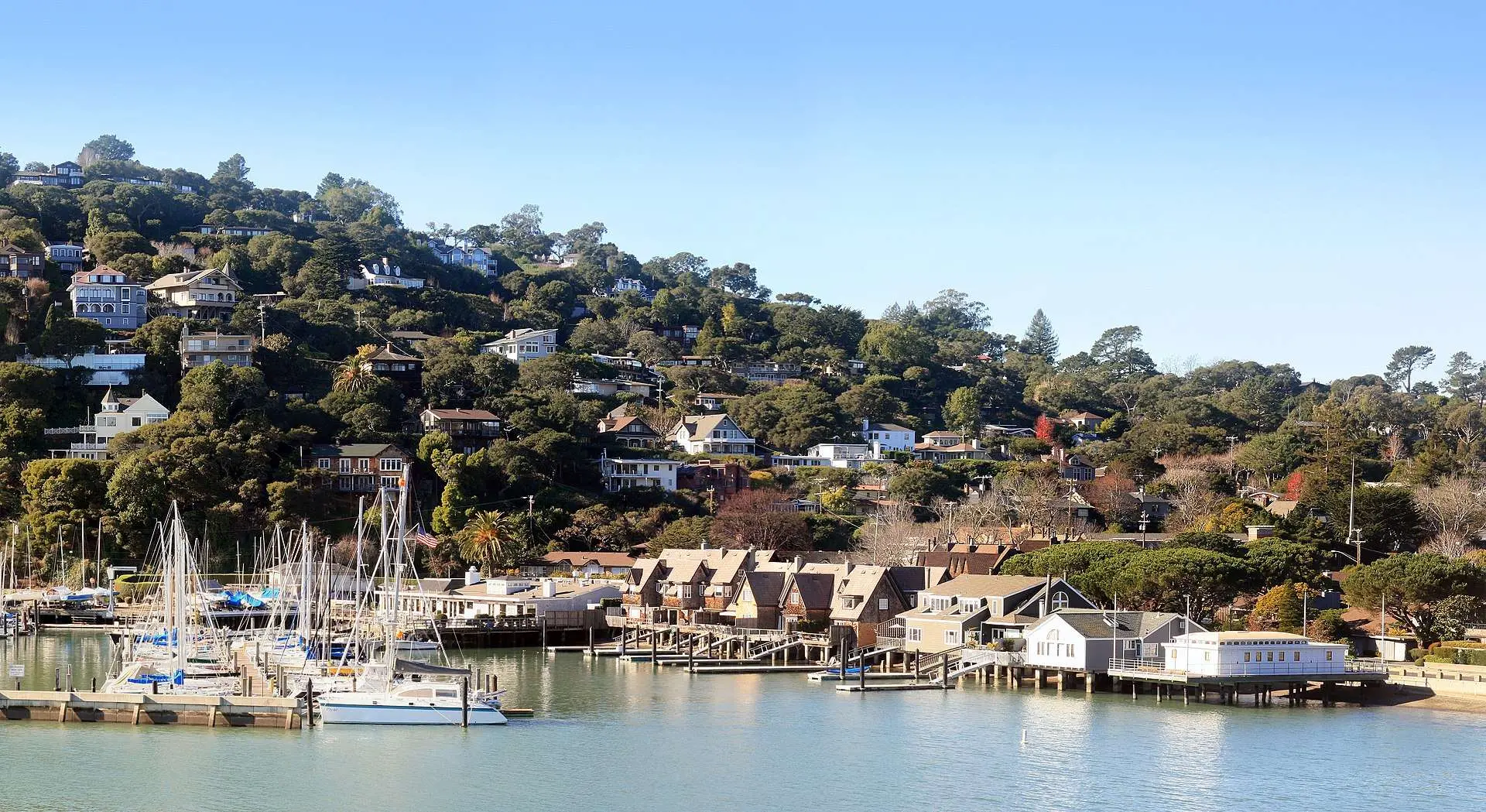 Belvedere shoreline around the San Francisco Yacht Club