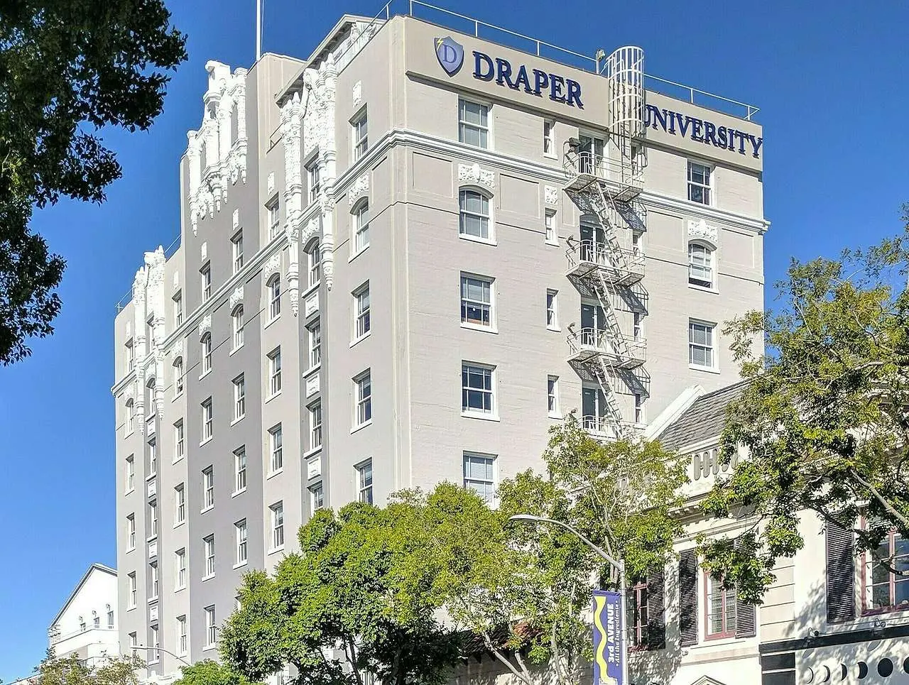 Draper University building in downtown San Mateo