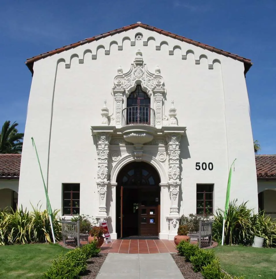 The historic Hamilton Field headquarters building in Novato