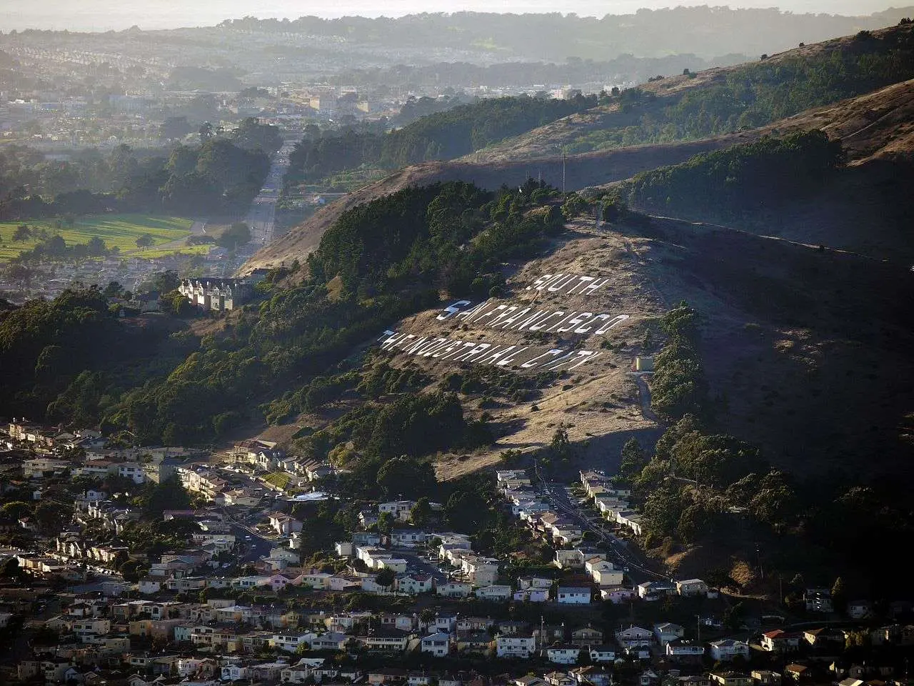 The South San Francisco hillside sign