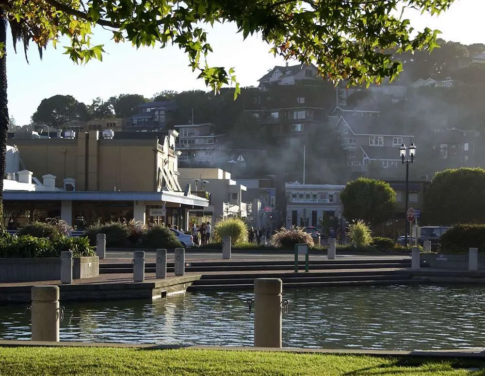 Downtown Tiburon near the ferry docks