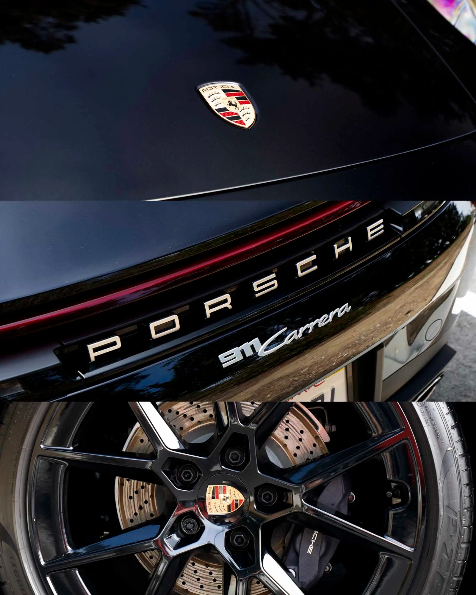 Black Porsche 911 photographed after a full detail