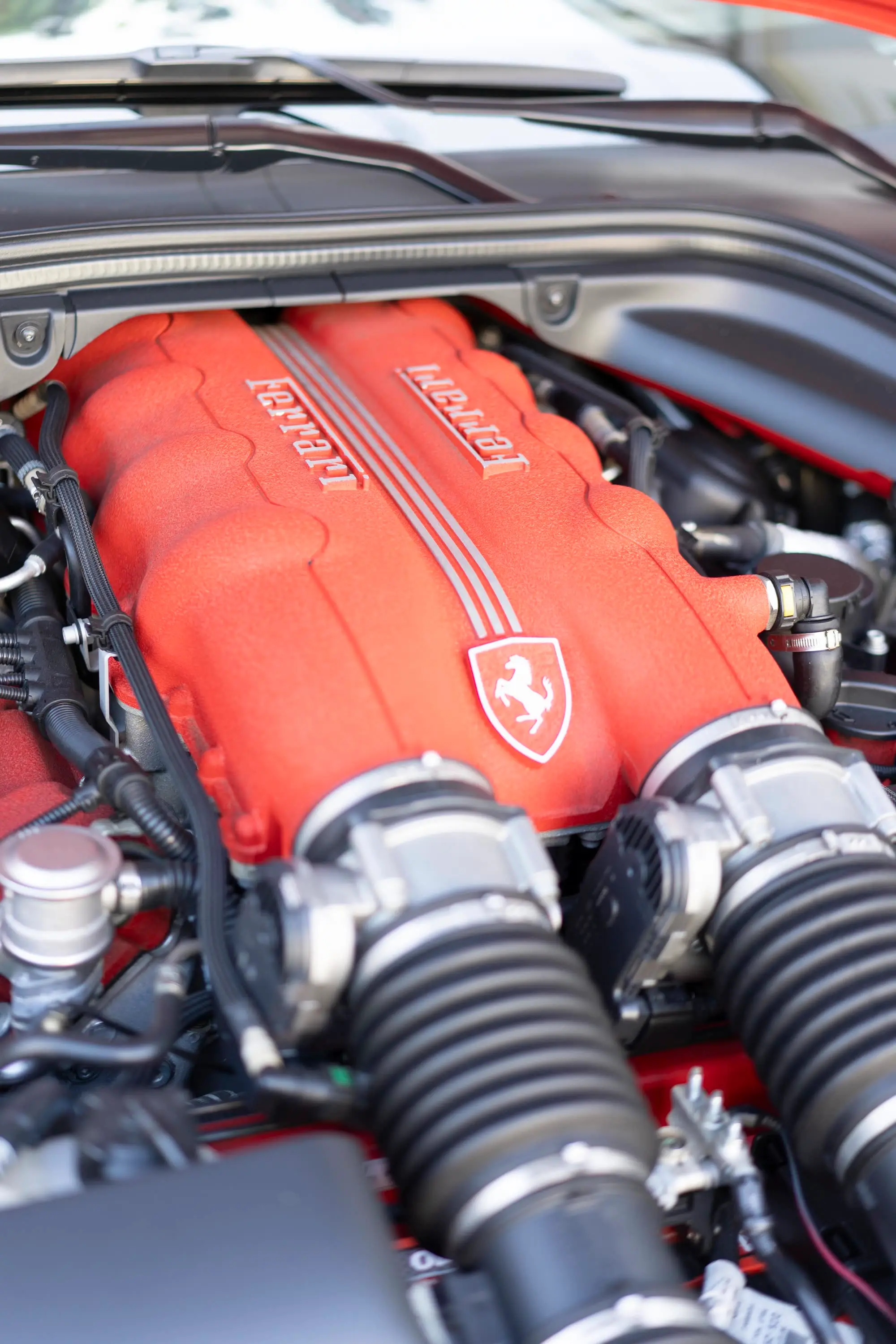 Ferrari California V8 engine bay
