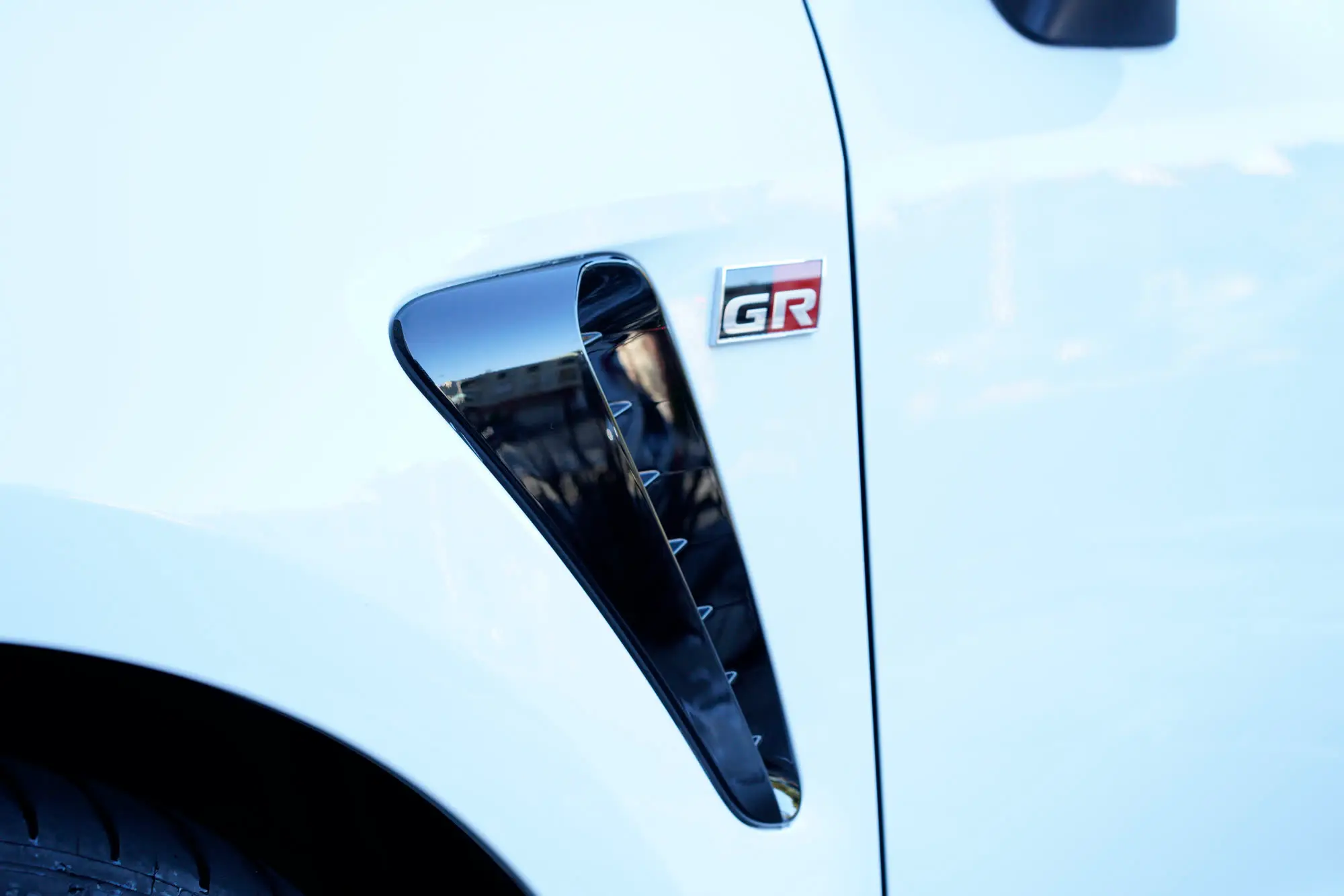 Toyota GR Corolla fender vent and GR badge
